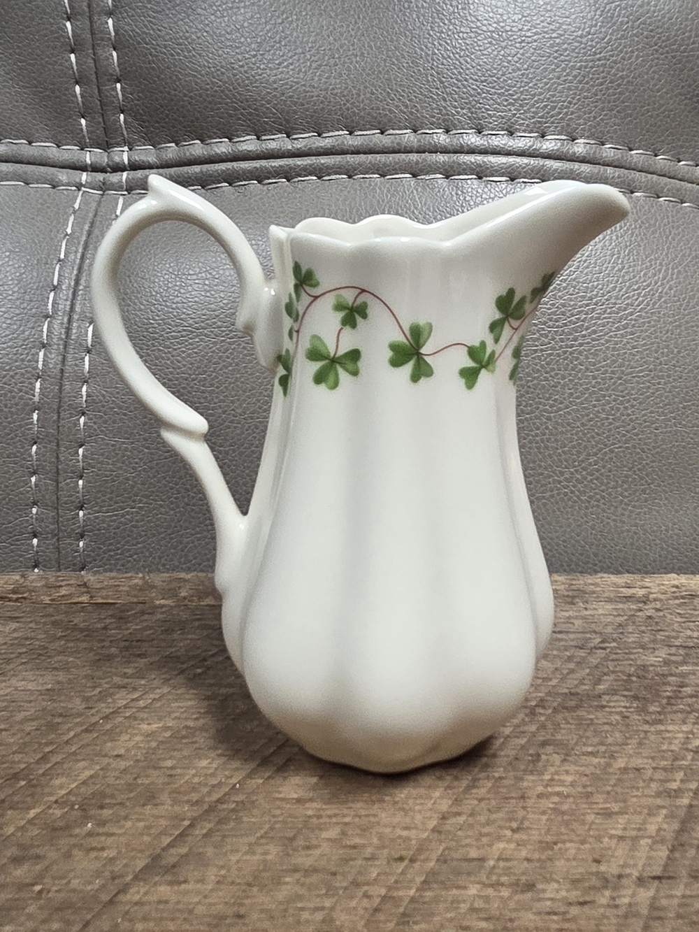 Vintage Shannon Porcelain Shamrock Creamer Pitcher by I. Godinger & Co ~ Bin 1F